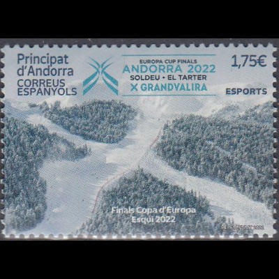 Andorra span Mi.Nr. 522 Europapokal im Skifahren, Soldeu (1,75)