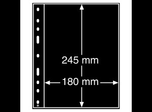 Leuchtturm Kunststoffhüllen OPTIMA, 1er Einteilung, schwarz