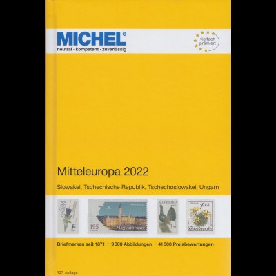 Michel Europa Katalog Band 2 - Mitteleuropa 2022, 107. Auflage (sehr gut erhalten)