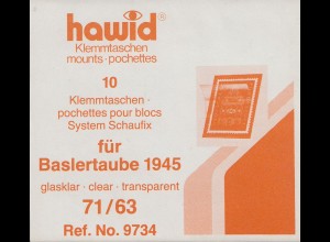 1 Pack. = 10 HAWID-Klemmtaschen glasklar 71x63 mm System Schaufix (9734)