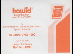 1 Pack. = 10 HAWID-Klemmtaschen glasklar 100x73 mm System Schaufix (9798)