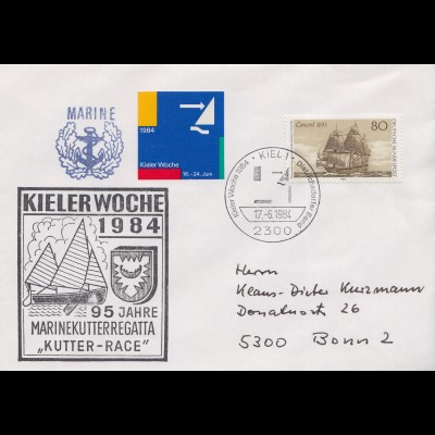D,Bund Mi.Nr. 1180 Einwanderg.Deutscher i.Amerika, Segelschiff Concord (80)