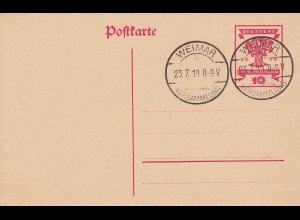 Dt. Reich Mi.Nr. P 115 Sonderpostkarte Eröffnung Nationalversammlung Weimar
