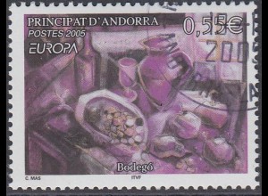 Andorra franz Mi.Nr. 629 Europa 2005, Gastronomie, Stilleben in Küche (0,55)