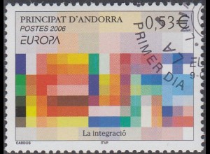 Andorra franz Mi.Nr. 648 Europa 06, Flaggen als Mosaik (0,53)