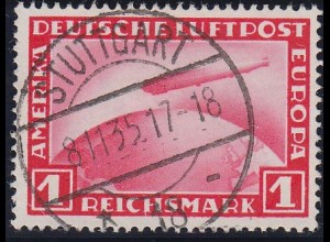 D,Dt.Reich Mi.Nr. 455 Flugpostmarke Luftschiff Graf Zeppelin (1 M)