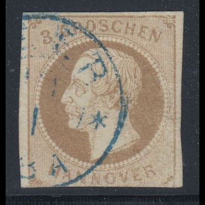 Hannover, Mi.Nr. 19 König Georg V (3 Gr.),