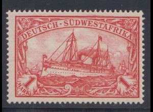 Deutsche Kolonien, Dt.-Südwestafrika MiNr 20, Kaiseryacht "Hohenzollern", Attest