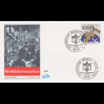 D,Bund Mi.Nr. 1476 Wohlf.90 Geschichte der Post, Paketpostamt (100+50)