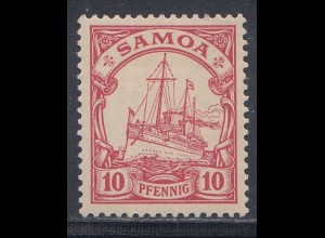 Deutsche Kolonien, Samoa MiNr. 9, Kaiseryacht "Hohenzollern"
