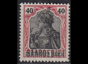 Saargebiet Mi.Nr. 37 Marke Deutsches Reich, Germania mit Aufdruck SAARGEBIET (40)