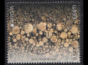 Estland Mi.Nr. 695 Europa 11, Der Wald, Holzstapel (0,58)