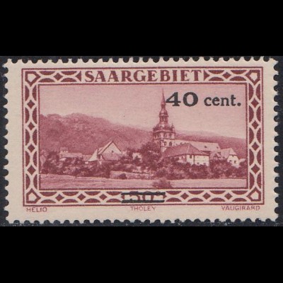 D, Saar Mi.Nr. 178 Freim. Landschaftsbilder mit Aufdruck (40 auf 50)