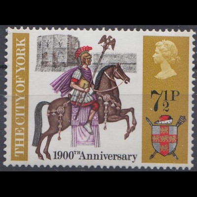 Großbritannien Mi.Nr. 581 Stadt York - römischer Reiter, Stadtwappen