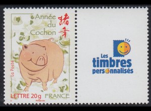 Frankreich Mi.Nr. 4210 II Chinesisches Neujahr, Jahr des Schweins (Odr.)