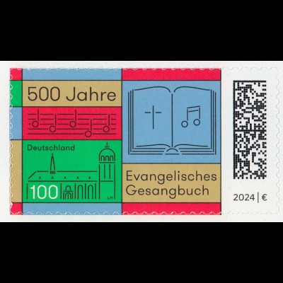 D,Bund Mi.Nr. 3810, 500 Jahre Evangelisches Gesangbuch selbstklebend (100)
