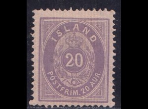 Island Mi.Nr. 10Ab Ziffer mit Krone im Oval, ungebraucht
