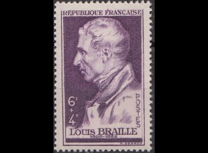 Frankreich MiNr. 808 Louis Braille, Erfinder der Blindenschrift (6+4)