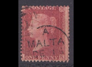 Großbritannien Mi.Nr. 10 Königin Victoria (1 P.), Stempel "MALTA", Vorläufer
