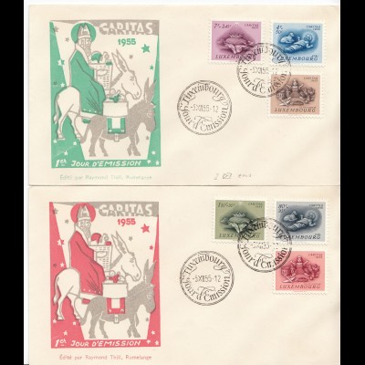 Luxemburg Mi.Nr. 541-46, 1955, Caritas, Brauchtum 