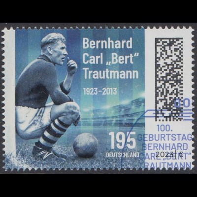 D,Bund Mi.Nr. 3787, 100. Geburtstag Berhard Casr "Bert" Trautmann (195)